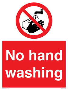No hand washing